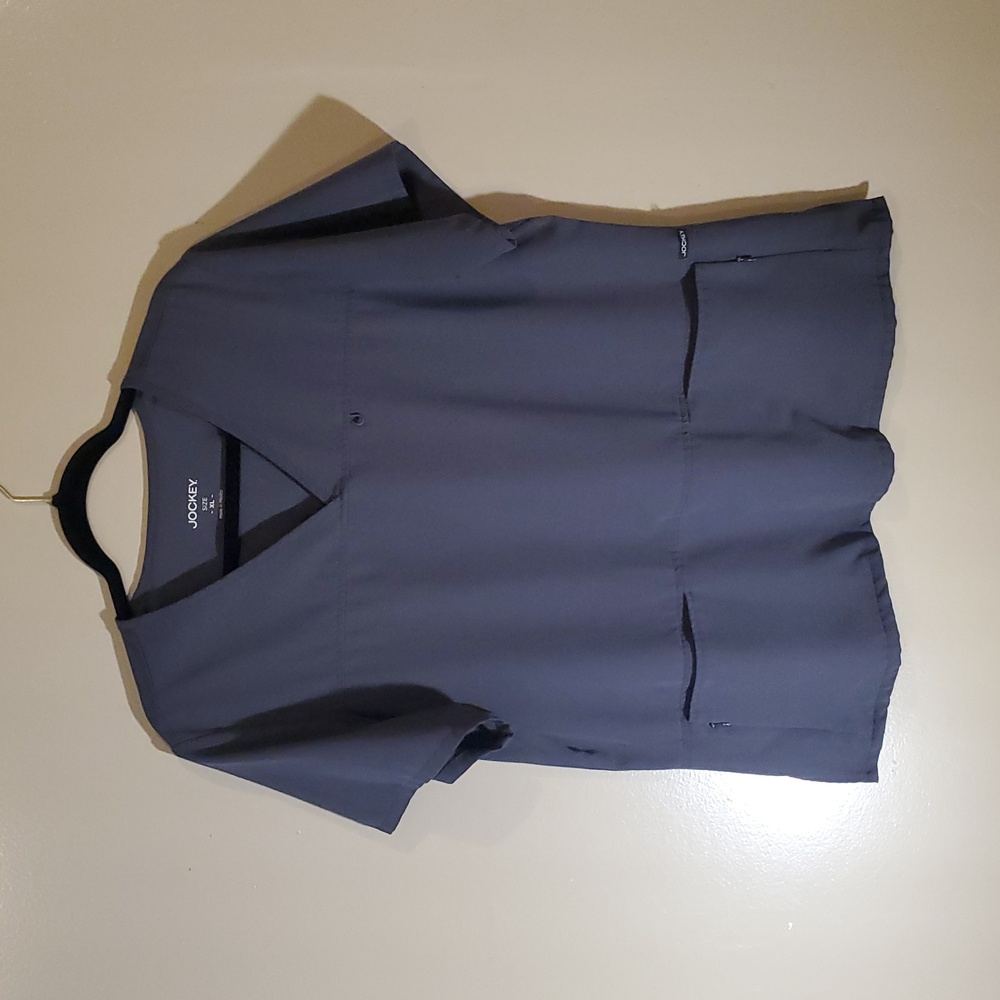 Jockey Charcoal V-Neck Scrub Top